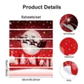 Adesivi per Scale di Natale Impermeabile PVC Autoadesivo Decorazioni per Casa 6 Fogli - Scena della Slitta di Babbo Natale (CT26Y70160M) / 92*18 cm*6 fogli