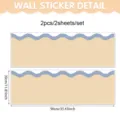 Sticker mural géométrique bohème papier peint vague autocollant 2pcs ensemble déco 90x30cm - 90x30cm / Vague Géométrique Multicolore (UV26Y80976T_R) / 2 Feuilles