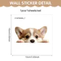 Niedlicher Hund Wandaufkleber wasserdicht PVC selbstklebend Tier Wandtattoo Deko 10cm - Hundestil (CT26T60469J_T) / 1 Blatt