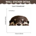 Süßer Tier Wandaufkleber 10x10cm selbstklebend PVC Aufkleber für Zimmer Deko Steckdose. - Otter-Stil (CT26T60468J_T) / 1 Blatt