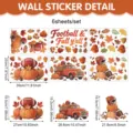 Fall autumn window stickers pumpkin maple leaf Thanksgiving glass decoration 6sheets set - 20x30cm / CT26Y80939S_T (9 Sheets)