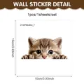 Süßer Katzen Wandaufkleber selbstklebend PVC Schalter Dekoration 10x10cm für Zimmer - Katzenstil (CT26T60466J_T) / 1 Blatt