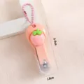 Simpatico tagliaunghie fragola rosa con copertura antischizzi e catena, mini strumento per manicure. - Con Catenella e Cappuccio / Rosa