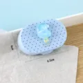 Blauwe stippen contactlens etui met schattig ijsje ontwerp draagbare dubbele doos opbergcontainer - Golf Ijslolly