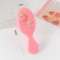 Carino pettine per capelli rosa con fragole per ragazze e studenti per la cura quotidiana. - Pettine a Cuscino d'Aria Rosa