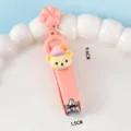 Simpatico tagliaunghie orso cartone animato, tagliaunghie rosa portatile con ciondolo zampa. - Orso a Metà Corpo (Ciondolo Zampa Rosa) / Stile Metà Corpo (9.6CM) / Rosa