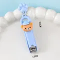 Tagliaunghie carino con orsetto dei cartoni e ciondolo a zampa, strumento di manicure blu. - Orso a Metà Corpo (Ciondolo Zampa Blu) / Stile Metà Corpo (9.6CM) / Blu