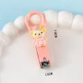 Süßer kleiner rosa Nagelknipser mit Cartoon Bär Motiv tragbarer Maniküre Nagelschneider. - Ganzkörper Bär (Rosa Großer Ring)