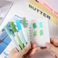 Pastel gradient highlighters set, cute aesthetic aesthetic marker pens for student note taking. - Mung Bean Smoothie (4 Pieces/Pack)
