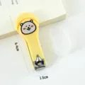 Portabel mignon coupe-ongles de dessin animé ours avec couvercle transparent, mini outil manucure. - Style Ours B / Jaune
