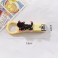 Tagliaunghie gatto cartone animato carino, strumento manicure giallo, 7.8 cm. - Stile Gatto / Nero