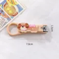 Süßer Cartoon Hund Nagelknipser Makronen Farbe tragbares Maniküre Werkzeug mit Etui 7.8cm - Hunde-Stil / Braun