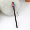 Cute capybara gel pen black ink smooth writing cartoon stationery for school and office use. - Eggplant Capybara / 0.5mm
