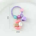 Cute cartoon resin keychain sweet style backpack pendant for girls and best friends gift - Open Ring - Balloon Bear