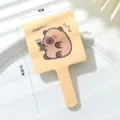 Cute capybara hand mirror cream style portable makeup mirror with handle 9x15.8cm - Cheers