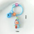 Simpatico portachiavi con ciondolo a stella in resina e perline di lettere colorate per borsa. - Anello Aperto - Alieno Pagliaccio