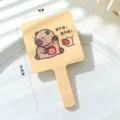 Miroir de maquillage à main imprimé capybara mignon style crème miroir cosmétique portable - Pas Question Capybara