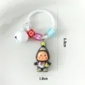 Süßer Zeichentrick-Stern-Mensch Kunstharz Schlüsselanhänger Variante, niedlicher Taschenanhänger. - Offener Ring - Pinguin Alien