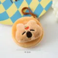 Carino portamonete in peluche capybara mini borsa porta auricolari peluche pendente. - Rotondo / Porcellino d'India mela