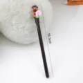 Simpatica penna gel capibara dei cartoni animati con ciondolo pesca, inchiostro nero - Capibara Pesca / 0.5mm