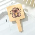 Miroir à main mignon avec imprimé Capybara style crème miroir de maquillage portable - Pièce de Chance