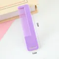 Portable candy color plastic hair comb compact daily use travel hair styling tool - Bulk Packaging / Purple