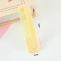 Candy color portable mini comb, plastic fine-tooth hair comb with hanging hole, yellow. - Bulk Packaging / Yellow