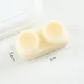 Custodia Doppia Per Lenti A Contatto Macaron Tinta Unita Variante Beige Stile Semplice - Giallo