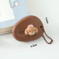 Cute cartoon puppy utility knife, portable mini express box cutter for students and journaling. - Milk Brown Puppy