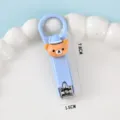 Süßer Cartoon Bär tragbarer Nagelknipser, kawaii blauer Mini Maniküre Werkzeug für Alltag. - Ganzkörper Bär (Blauer Großer Ring)