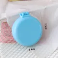 Tragbare Klapphaarbuerste Macaron Farbe Kompakt Make-up Spiegel Reise Haarkamm Damen - Einzelverpackung / Blau