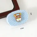 Cute cartoon bear contact lens case polka dot double box portable travel eye care kit. - Brown Bear