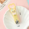 Tagliaunghie carino orsetto dei cartoni con manico a cuore strumento manicure portatile. - Teddy Bear / Giallo
