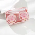 Schattige cartoon ijs stijl contactlens etui draagbare doorzichtige dubbele doos - Brillendozen in de vorm van een schattige pootjes-ijslolly