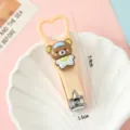 Tagliaunghie orsetto cartone animato carino strumento manicure portatile con cuore. - Teddy Bear / Marrone