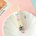 Cute cartoon rabbit nail clipper portable travel manicure tool with stainless steel blade - Big Ring Rabbit / White