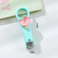 Cortauñas de Melocotón Cartoon Verde Menta Portátil Antisalpicaduras Lindo 7.9cm - Polo de Melocotón