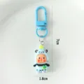 Süßer Harz Panda Stern Schlüsselanhänger Mode Cartoon Figur Anhänger Geschenk 7cm - Karabinerhaken - Panda Alien