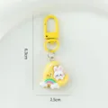 Cute cartoon resin moon rabbit keychain sweet girl style bag pendant student gift accessory - Clasp - Moon Rabbit