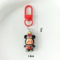 Niedlicher Kunstharz Mickey Cartoon Stern Schlüsselanhänger, roter Haken, Taschendeko 7cm - Karabinerhaken - Maus Alien