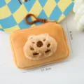 Cute capybara plush coin purse, portable mini earphone storage bag with keychain. - Square / Hugging Guinea Pig Plush