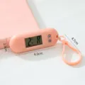 Candy color mini digital electronic timer pocket counter with keychain for daily use. - Pink