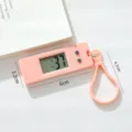 Simple trapezoidal student electronic hanging watch desktop silent small clock pink - Pink