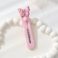 Cute pink butterfly utility knife, portable box cutter for daily unboxing and cute journaling. - Butterfly / Deep Pink