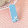 Macaron Cute Cartoon Folding Hair Comb Portable Travel Hairbrush with Cute Puppy Decor - Mirror Style / Blue