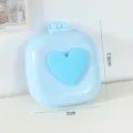 Makaron farbene herzförmige klappbare Luftkissenbürste tragbare Taschendesign Haarstyling Bürste - Blaues Herz