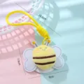 Süßer Cartoon Biene Plüsch Schlüsselanhänger Spiegel tragbarer Taschenanhänger Student - Kordelarmband-Stil / Gelb