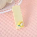 Macaron cute cartoon foldable hair comb with mirror, portable mini pocket hairbrush size. - Mirror Style / Yellow