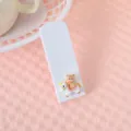 Portable folding hair comb with cute cartoon bear and unicorn design, travel essentials. - Mirror Style / White