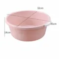 Plastic wash basin for household face washing laundry thickened pink container 35cm - Medium Nordic Pink (Suitable for Face Washing)